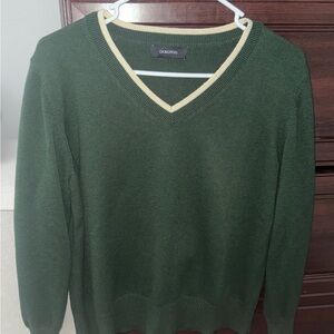 Women’s Green V-Neck Sweater